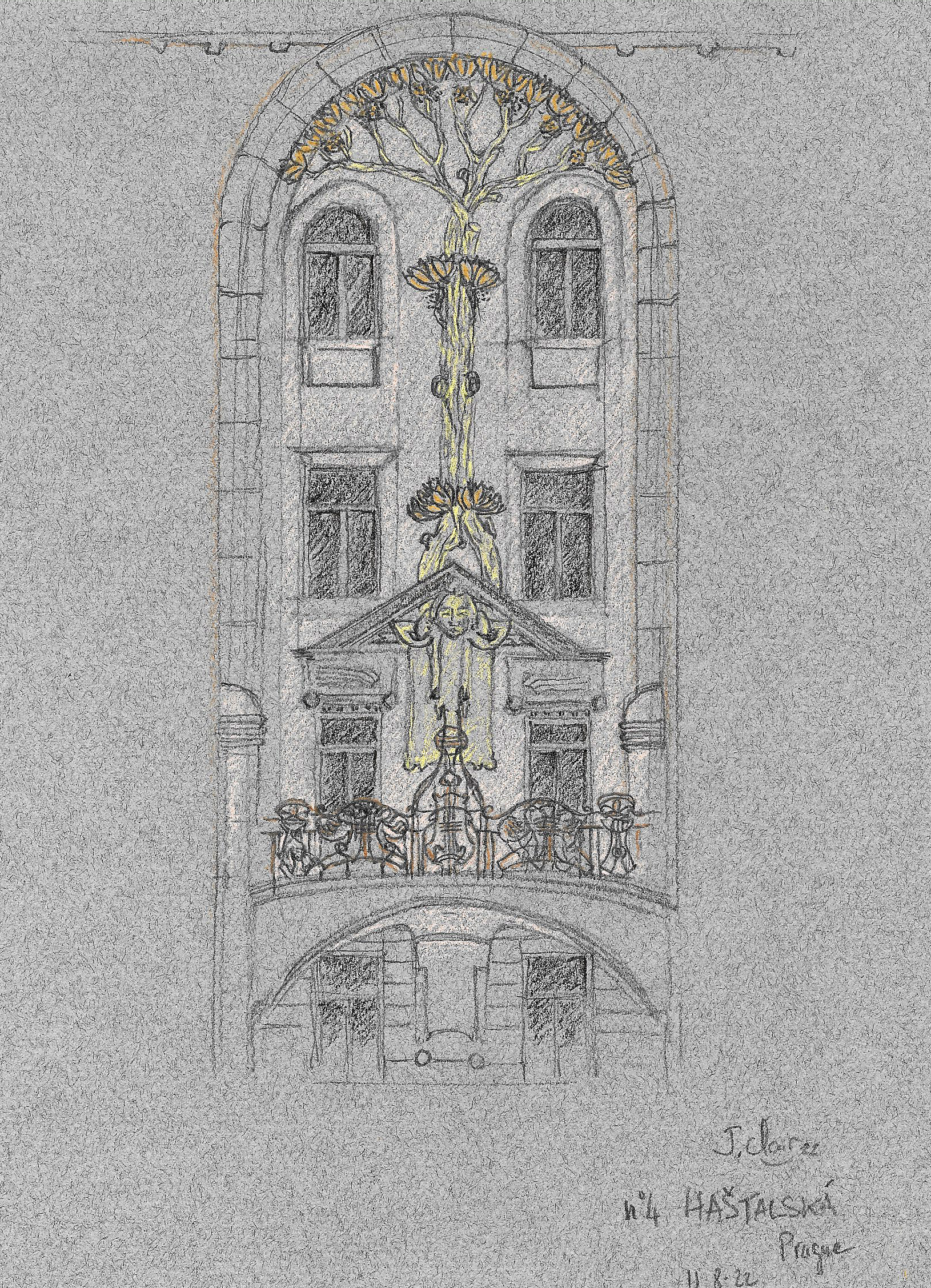 façade art nouveau Prague